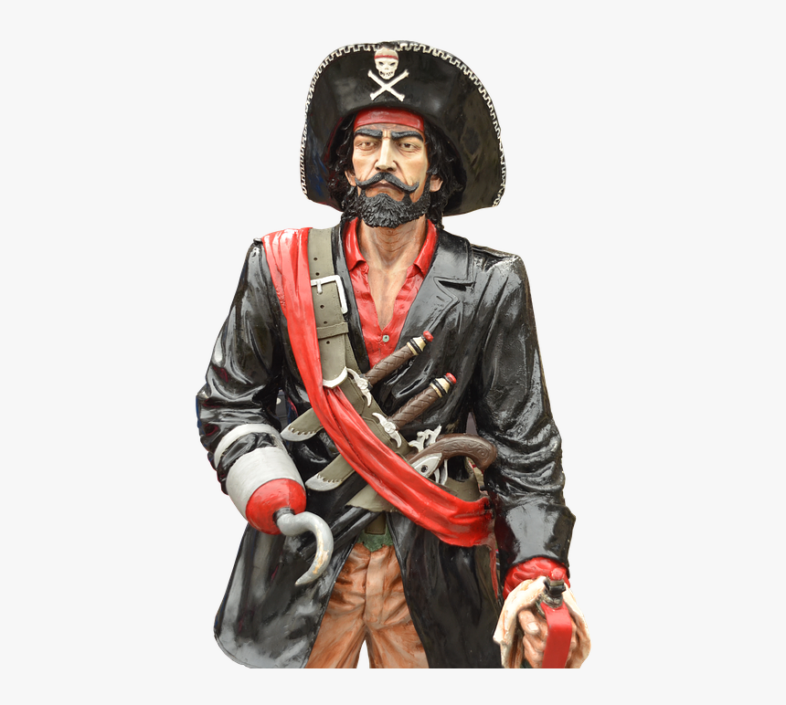 Pirate, Captain, Seafaring, Skull And Crossbones - Male Pirate Captain Drawing, HD Png Download