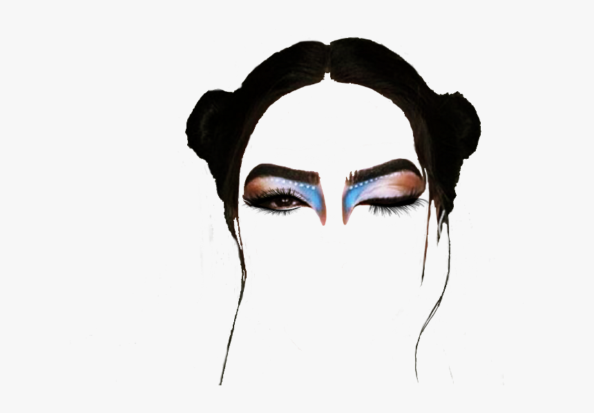 Ftestickers Wig Eyes Makeup Spacebuns Render Freetoedit - Eye Makeup Clipart Transparent, HD Png Download