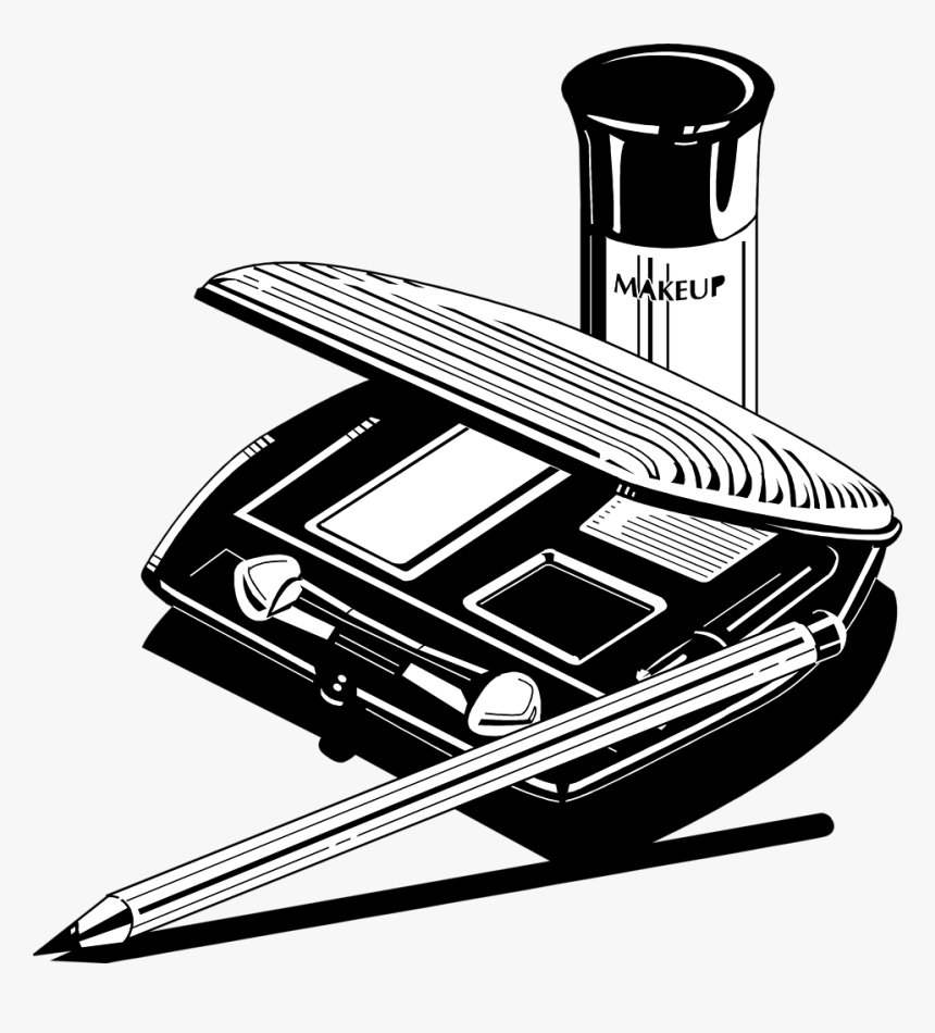 Makeup Kit Clipart - Makeup Kit Black And White, HD Png Download
