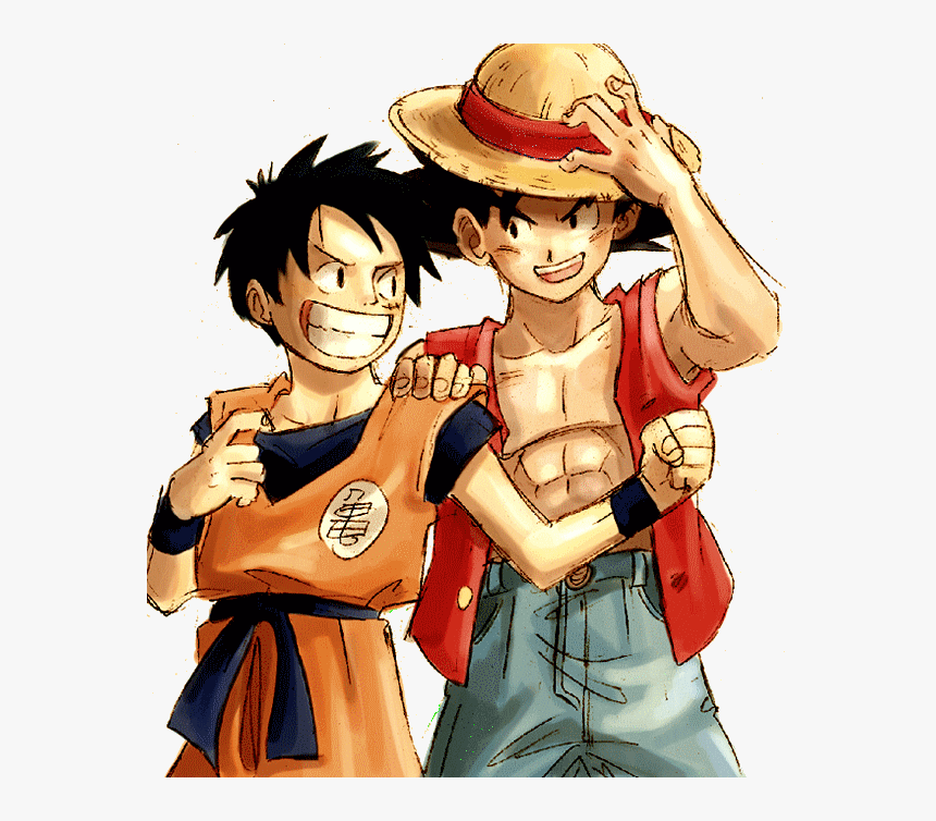 Goku And Luffy - Luffy And Goku, HD Png Download
