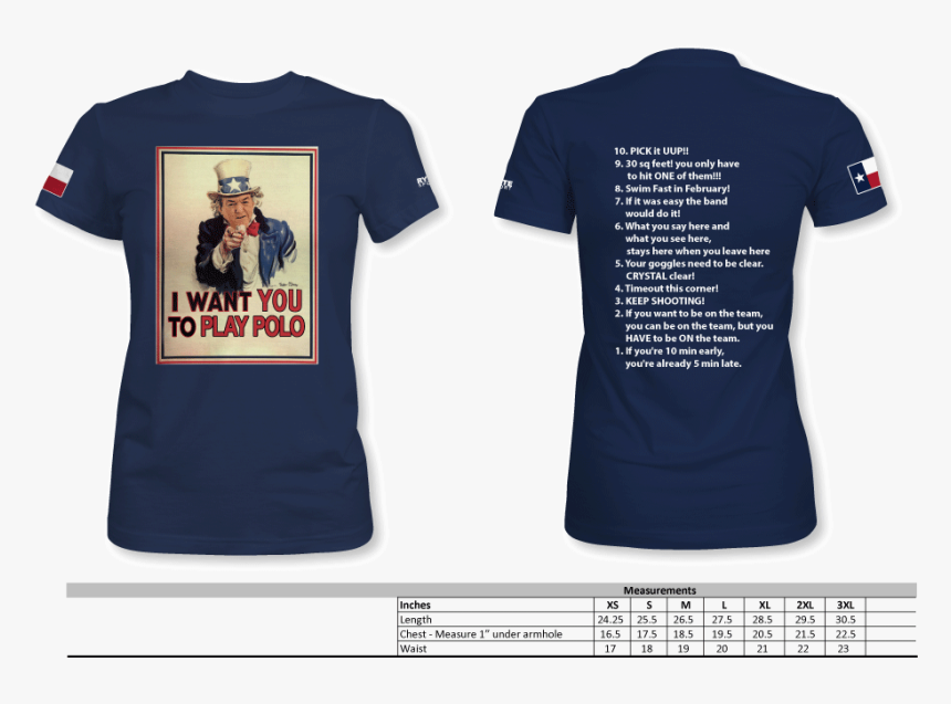 Viper Pigeons Water Polo Club 2019 Uncle Sam Custom - Want You For Us Army, HD Png Download