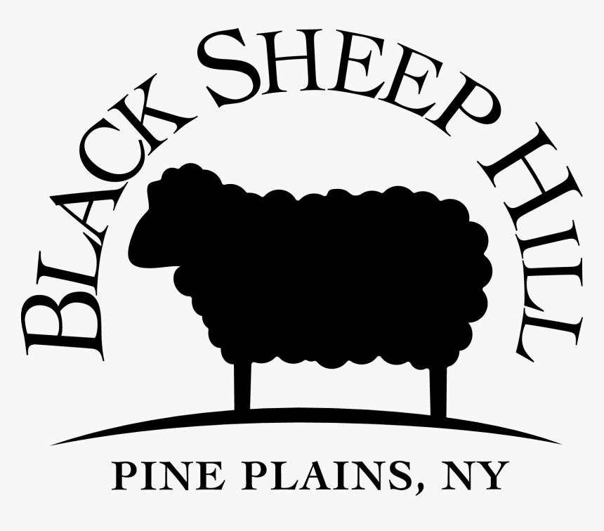 Yarn Clipart Sheep - Black And White Clip Art Farm Hill, HD Png Download