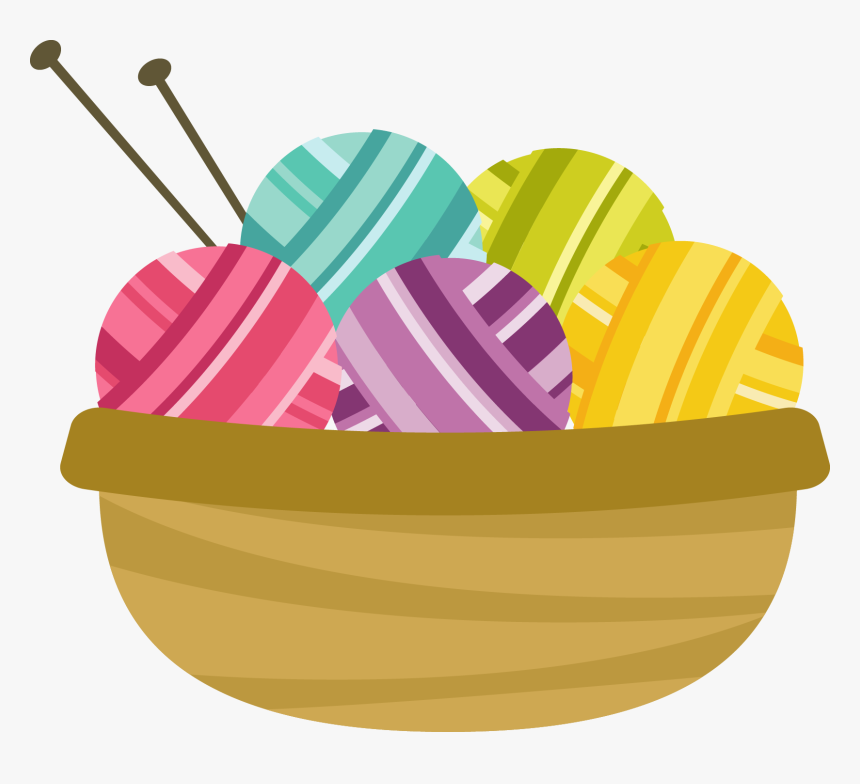 Knitting Basket Clip Art, HD Png Download