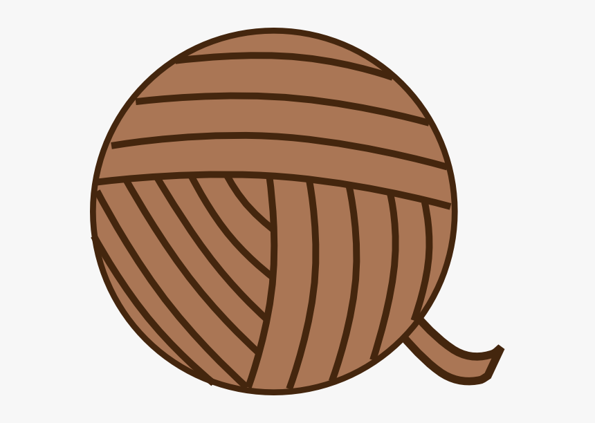 Brown Yarn Svg Clip Arts Ball Of Yarn Clipart, HD Png Download