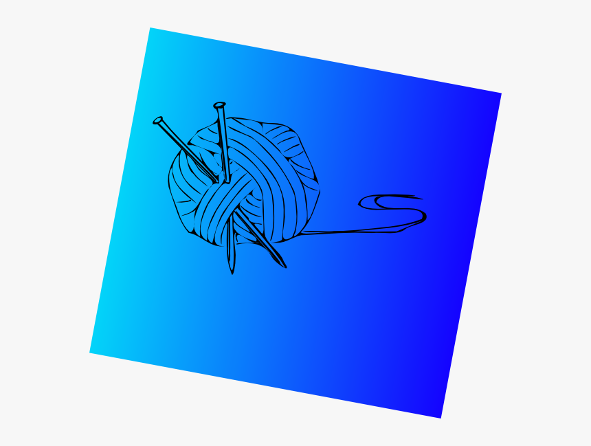 Knitting Needles With Ball Of Yarn Svg Clip Arts - Knitting Clip Art, HD Png Download