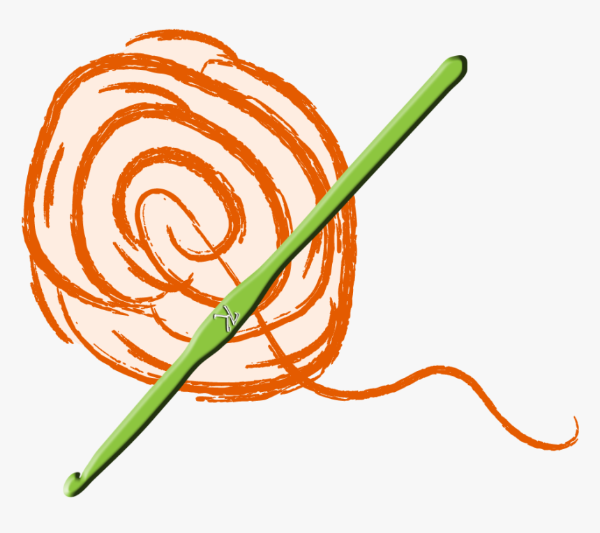 Abstract Yarn And Crochet Needle - Crochet Hook, HD Png Download