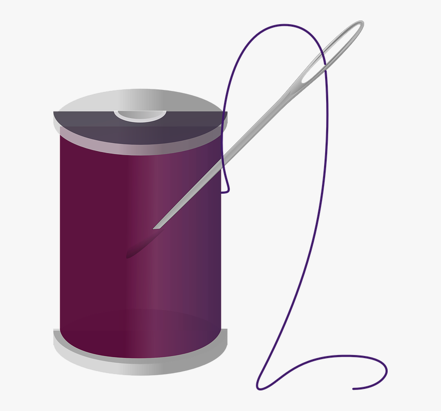 Spool, Yarn, Purple, Thread, Needle, Craft, Sewing - Transparent Spool Of Thread, HD Png Download