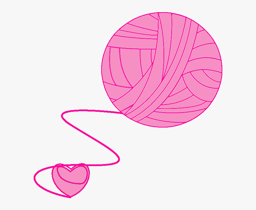 Crochet Clipart Pink Yarn - Yarn With Crochet Hook Png, Transparent Png