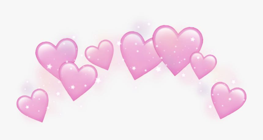 #emoji #emojis #sticker #stickers #alien #reupload - Cute Pink Heart Crown, HD Png Download