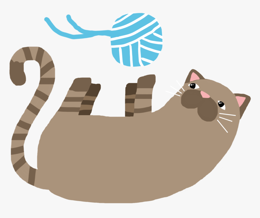 Chaînés Are Like Unravelling Yarn Yarnkitty - Marine Mammal, HD Png Download
