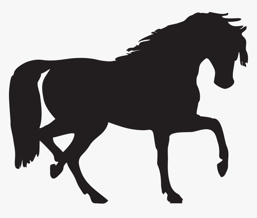 Horses Png Black And White - Horse Silhouette Clip Art, Transparent Png