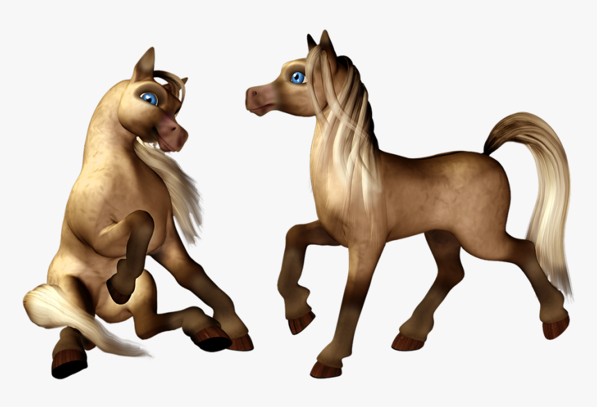 Pony, Horse, Colt, Filly, Foal, Cartoon, Toon, Isolated - Caballo Dibujo A Color, HD Png Download