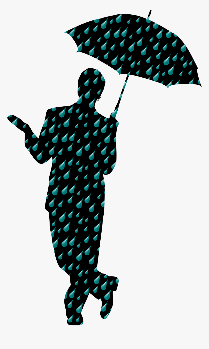 Umbrella Silhouette Rain Woman Person - Umbrella Man Jfk Silhouette, HD Png Download