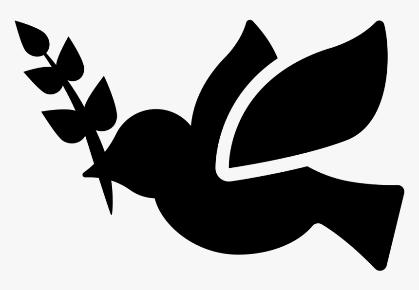 Peace Dove Png - Peace Dove Png Black, Transparent Png
