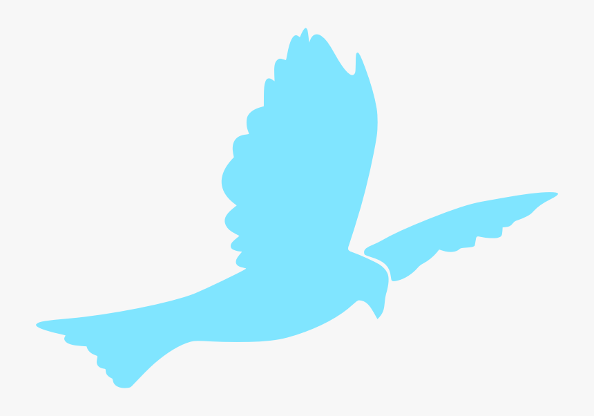 Christian Graphic Descending Dove Solid White Dove - Dove Bird Silhouette Flying, HD Png Download