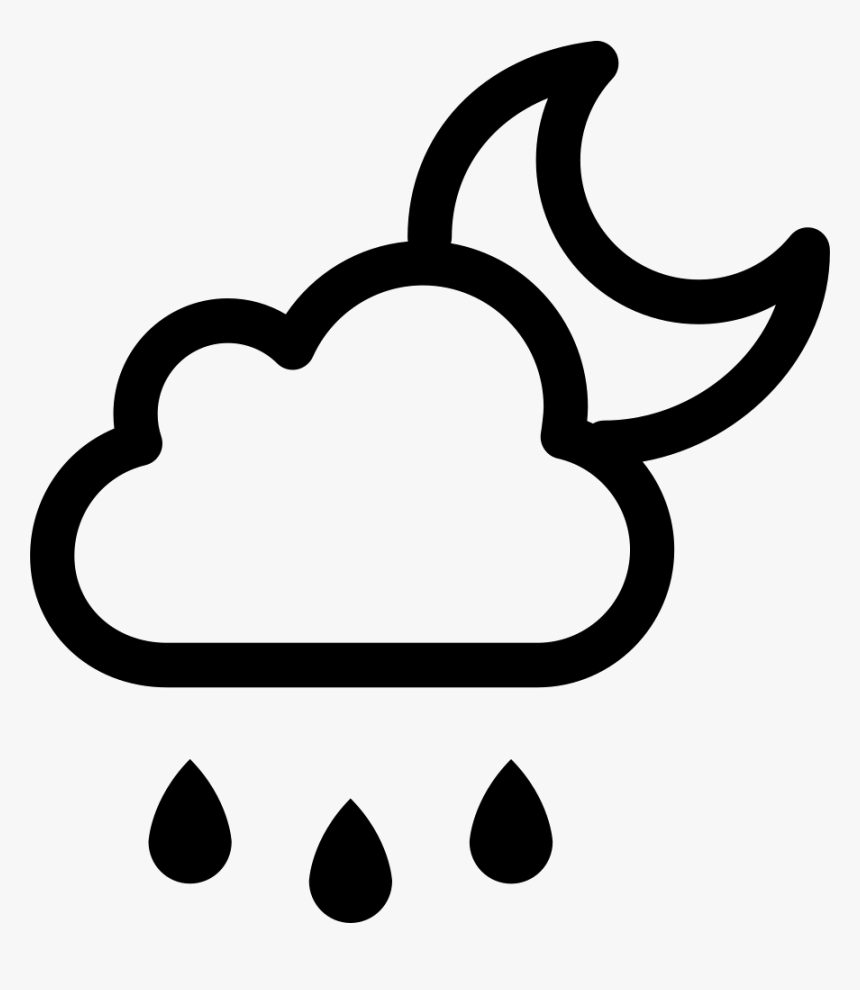 Rainy Night - Night Symbol, HD Png Download