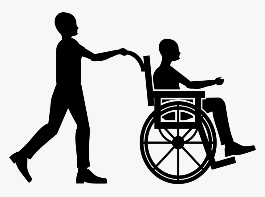 Standing,human Behavior,silhouette - Person In Wheelchair Clipart, HD Png Download