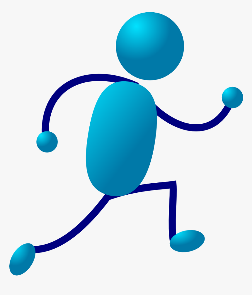 Girl Running Panda Free - Stick Man Running, HD Png Download