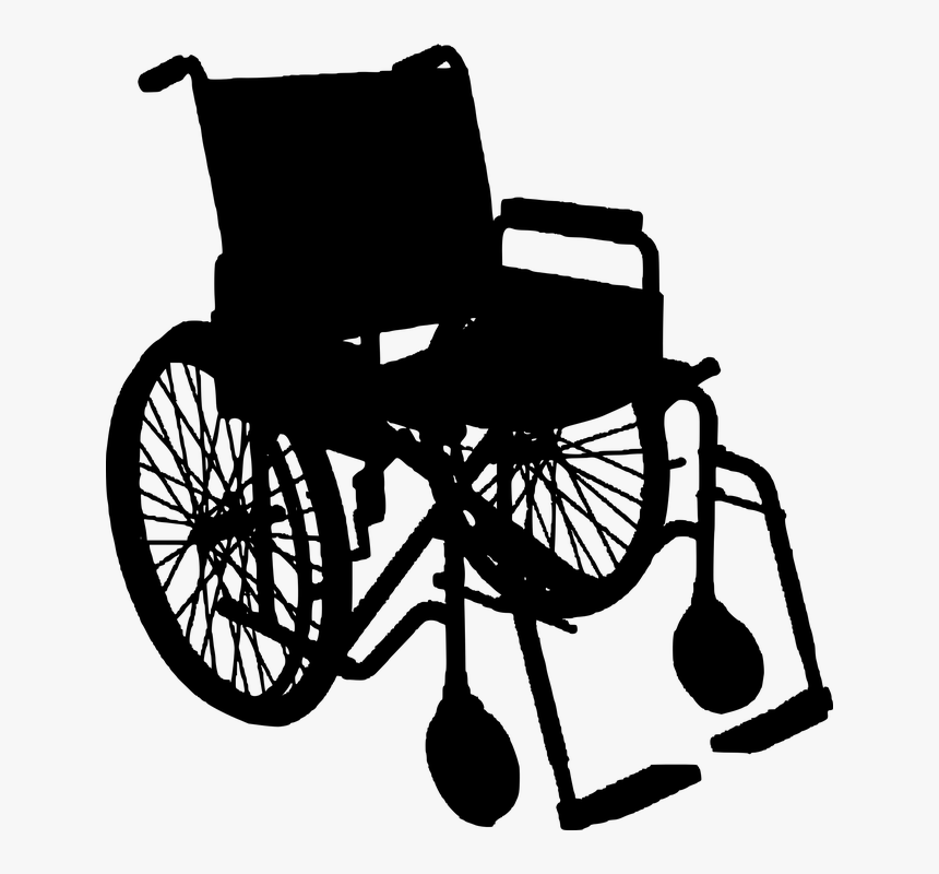 Wheelchair, Chair, Silhouette, Wheel, Healthcare - Wheelchair Silhouette, HD Png Download