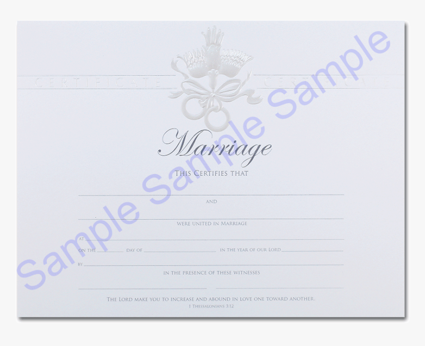Wedding Certificate - Pearly Dove - Floral Design, HD Png Download