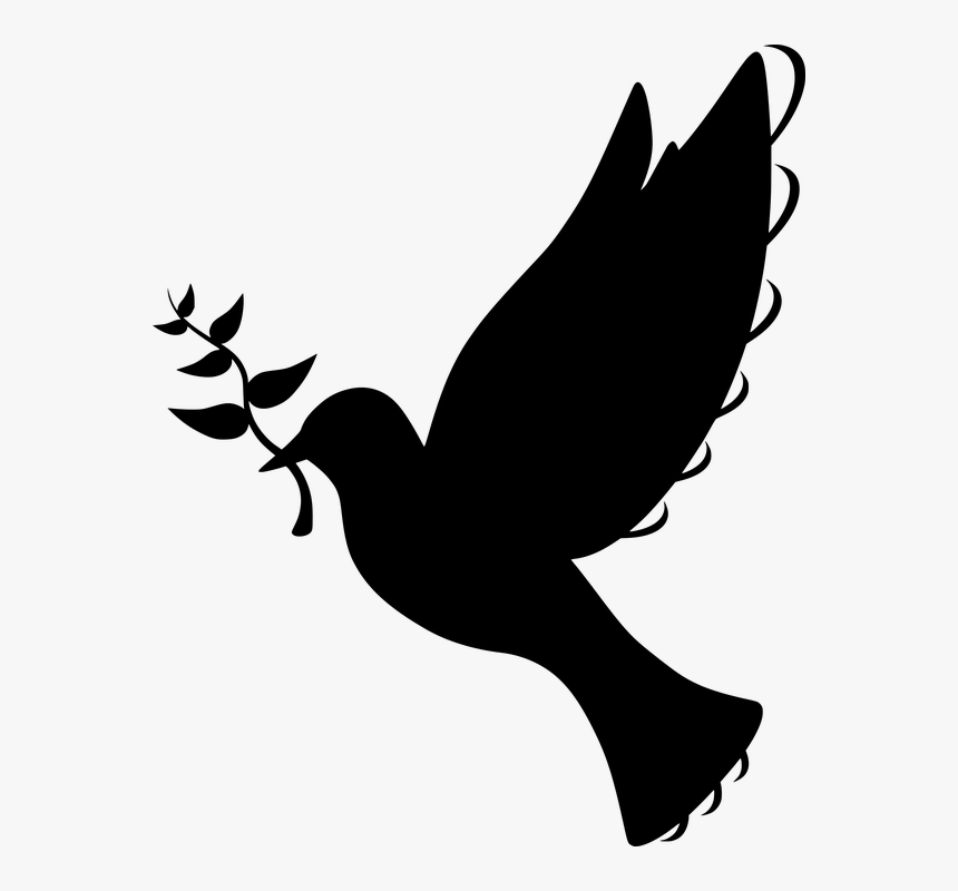 Free Photo Silhouette Symbol Flying Olive Branch Peace - Batak Christian Protestant Church, HD Png Download