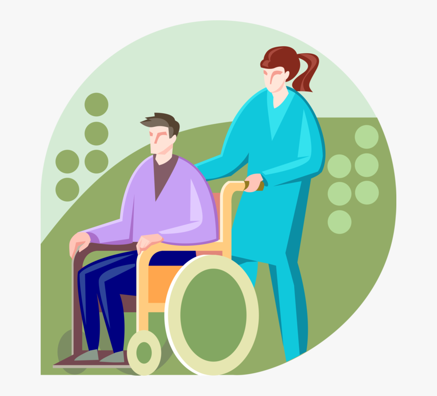 Physically Disabled Man In Image Illustration Of - Care Of The Disabled Clipart, HD Png Download