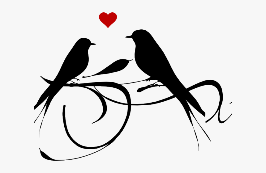 Black And White Birds Clipart, HD Png Download