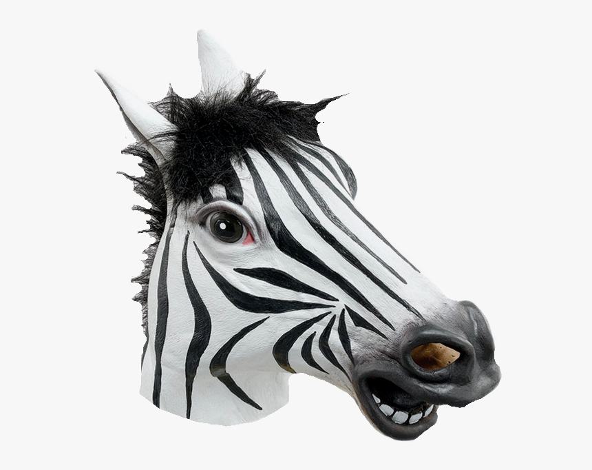 Transparent Horse Head Mask Png - Rubber Zebra Mask, Png Download
