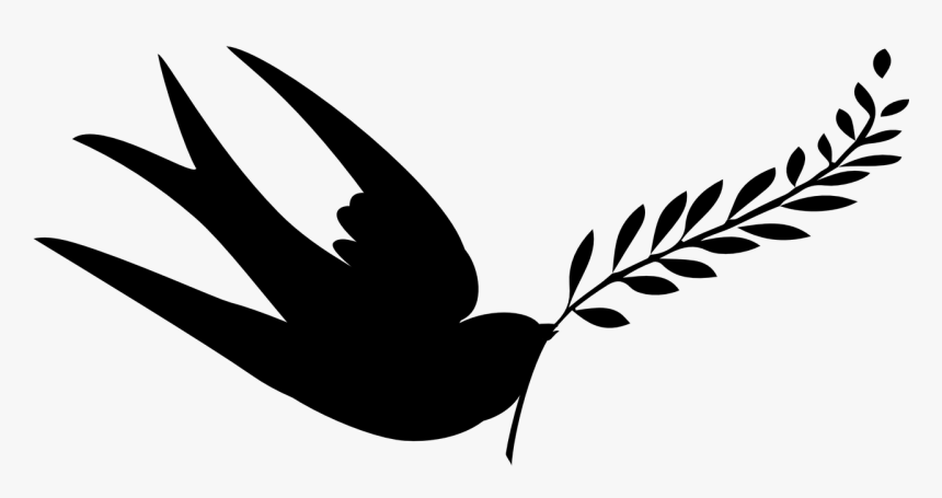 Peace Dove Clipart Leaf Clip Art - Peace Dove Silhouette Png, Transparent Png