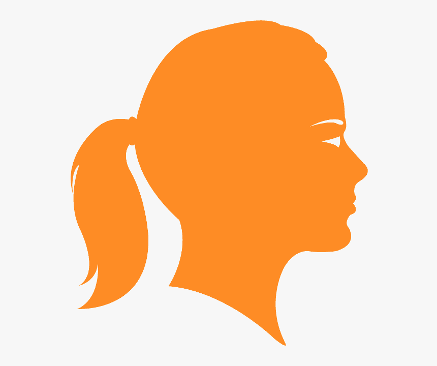 Woman Head Pink Silhouette , Transparent Cartoons - Woman Head Pink Silhouette, HD Png Download