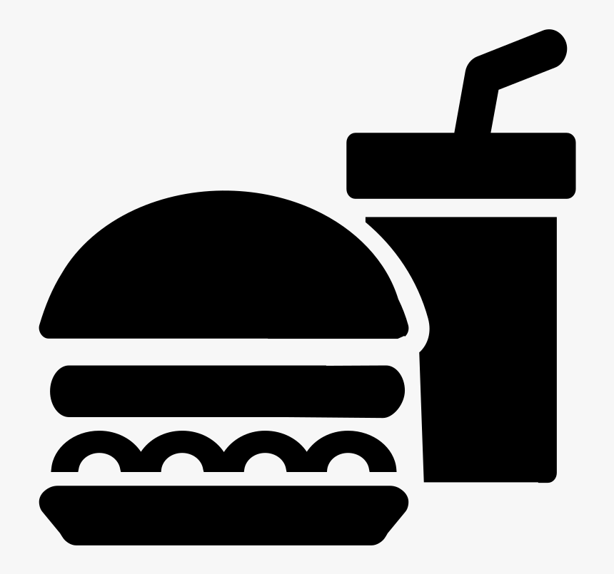 Junk Eating Food Drink Fast Icon Clipart - Food Black And White Icon, HD Png Download