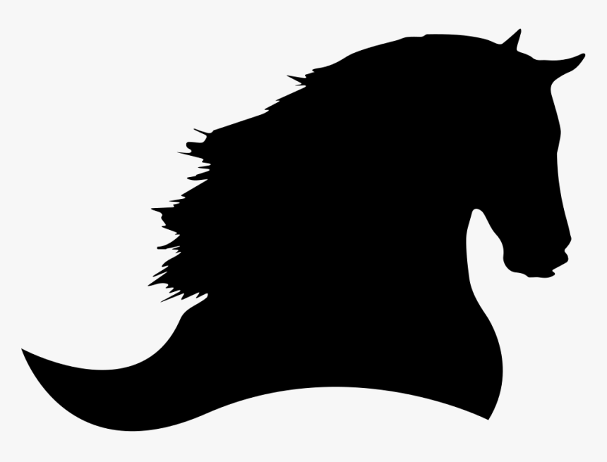 Horse Silhouette Side View To The Right Comments - Silhouette Woman Long Dress, HD Png Download