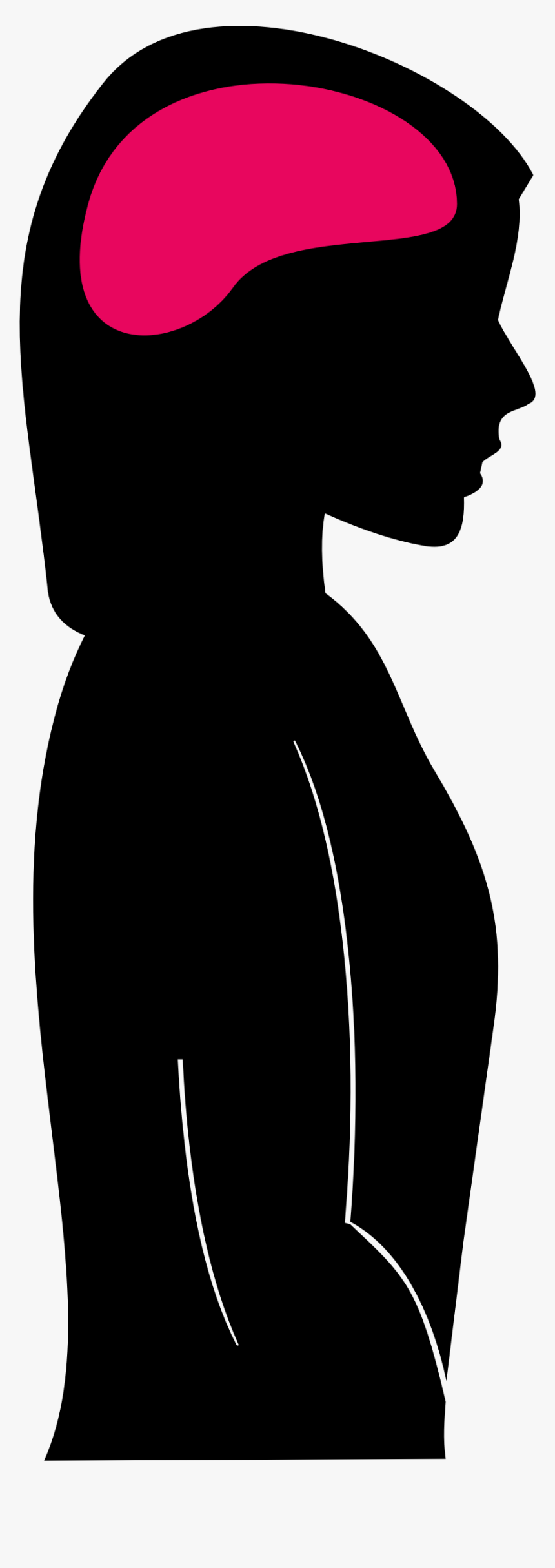 Collection Of In - Woman With Brain Clipart, HD Png Download