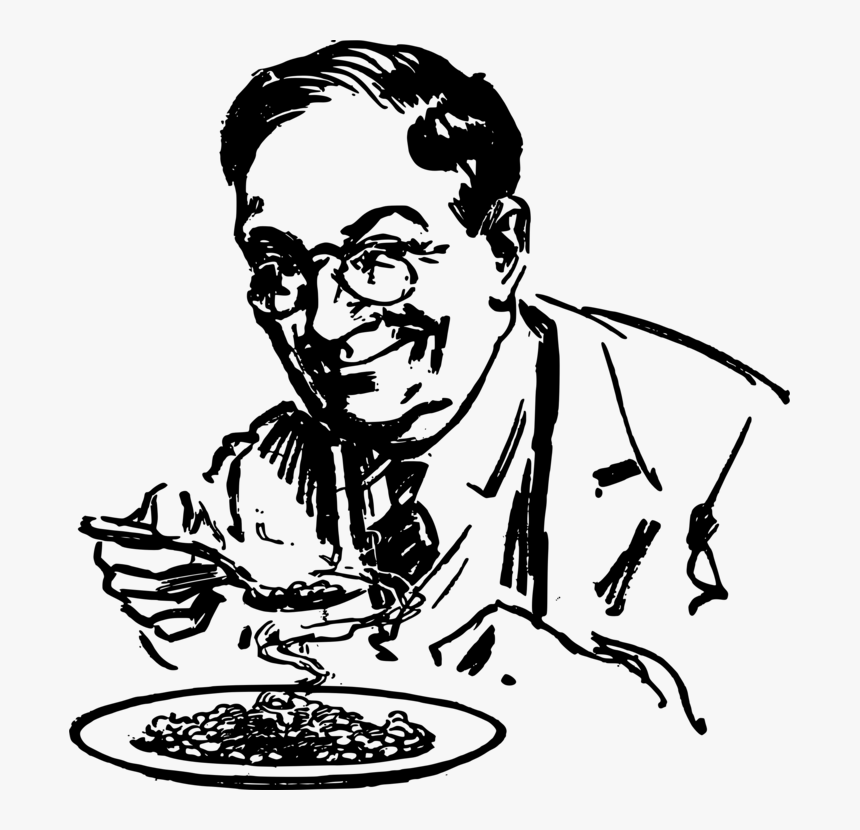 Line Art,vegetarian Food,eating - Ploye, HD Png Download