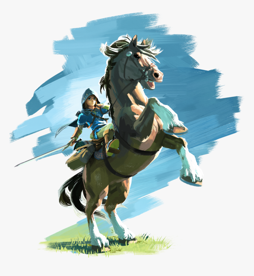Breath Of The Wild Link On Horse, HD Png Download