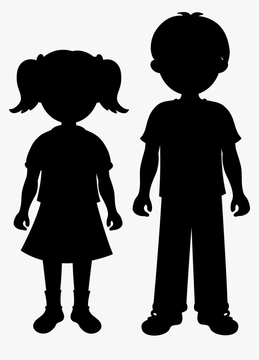 Stuffed Animals & Cuddly Toys Wild Republic Hansa Baby - Boy And Girl Silhouette, HD Png Download