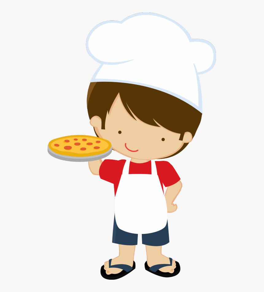 Pizza Clipart Kid Pin - Chef Kid Png, Transparent Png