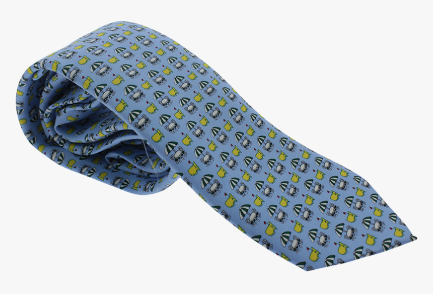 Masters Light Blue Logo & Picnic Table Neck Tie - Pattern, HD Png Download