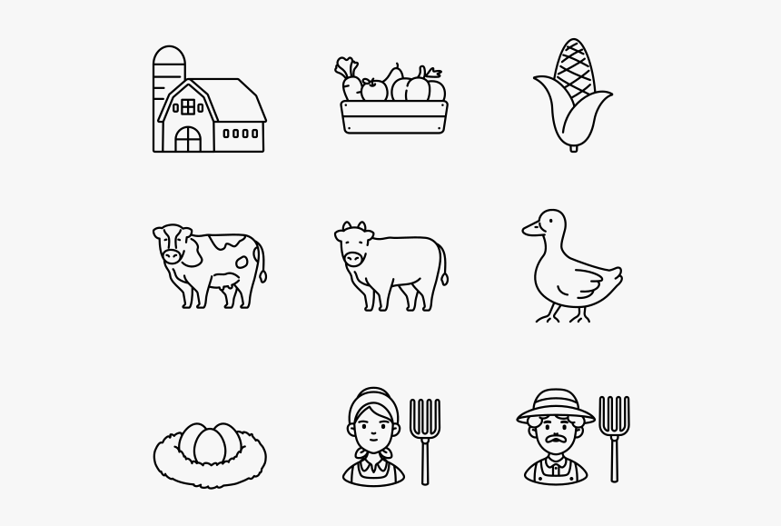 Farming - Line Art, HD Png Download