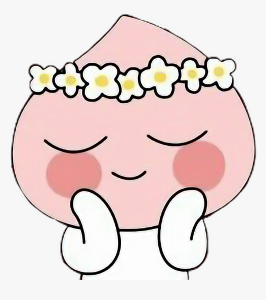 Apeach Kakao Kakaofriends Bts Heart Peach Cutekawaii - Kakao Peach Png, Transparent Png