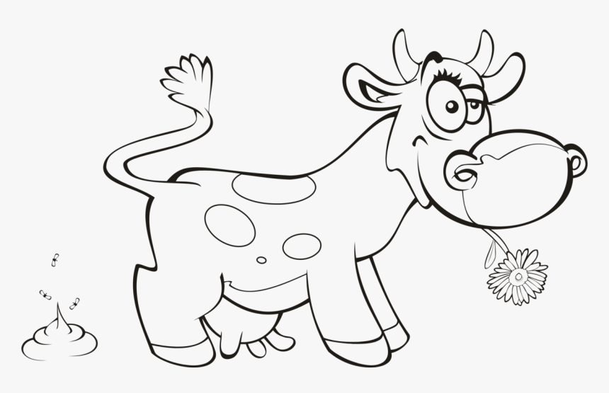 Dairy Cattle Drawing Calf Coloring Book Cc0 - Krówka Kolorowanka, HD Png Download