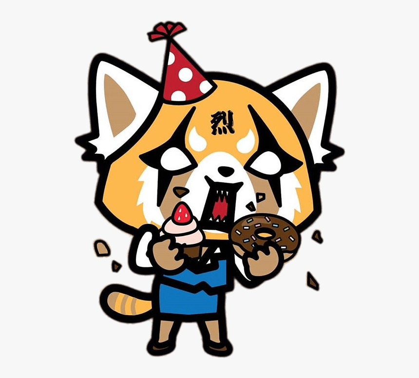 Aggretsuko Eating Cakes Clip Arts - Aggretsuko Rage, HD Png Download