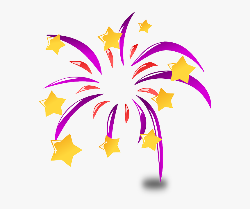 New Year, New Year S Day, Fireworks, Holidays - Firework Cartoon, HD Png Download