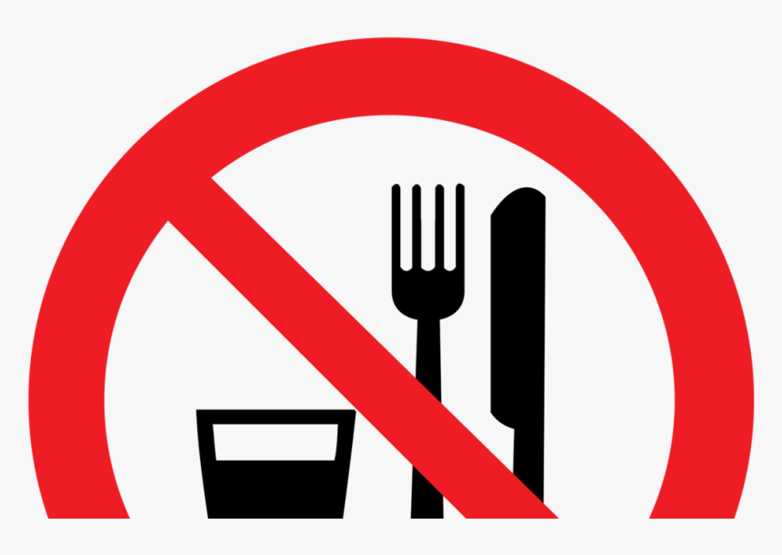 No Eating On Yom Kippur Clipart & Clip Art Images - Eating Or Drinking Sign, HD Png Download