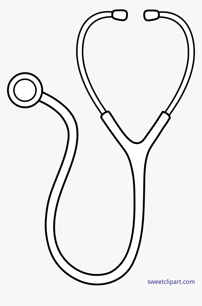 Transparent Png Tumblr Transparent Black And White - Stethoscope Clipart Black And White, Png Download