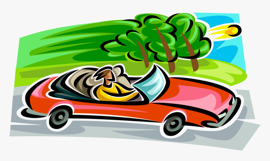 Vector Illustration Of Convertible Automobile Motor, HD Png Download