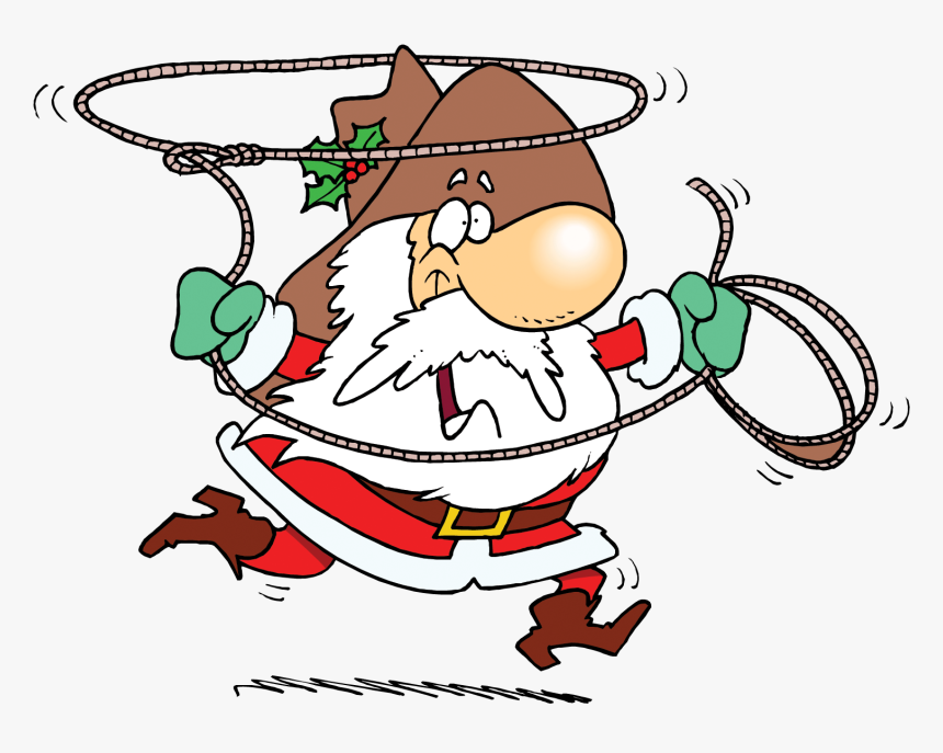 Hat Christmas Lasso Transprent - Cowboy Santa Claus Clipart, HD Png Download