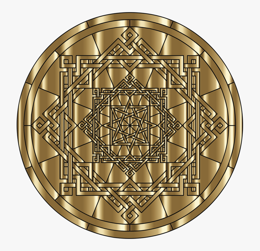Gold,symmetry,metal - Circle, HD Png Download