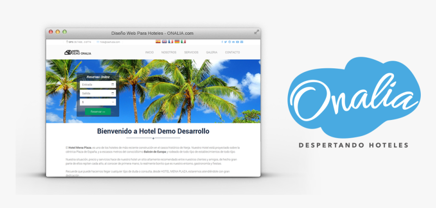 Top-onalia - Diseños Para Paginas Web Hoteleros, HD Png Download