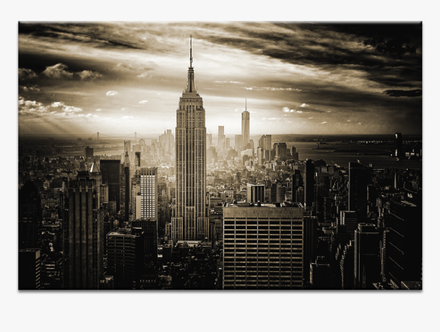 Empire State - Black And White Ny City, HD Png Download